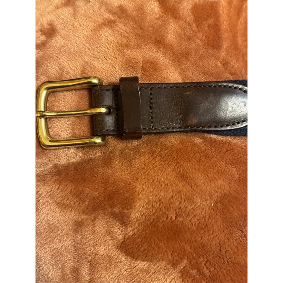 Vineyard Vines Whale Canvas Club Belt Size 40 Navy Fishy Belt Nautical Preppy - Picture 5 of 7